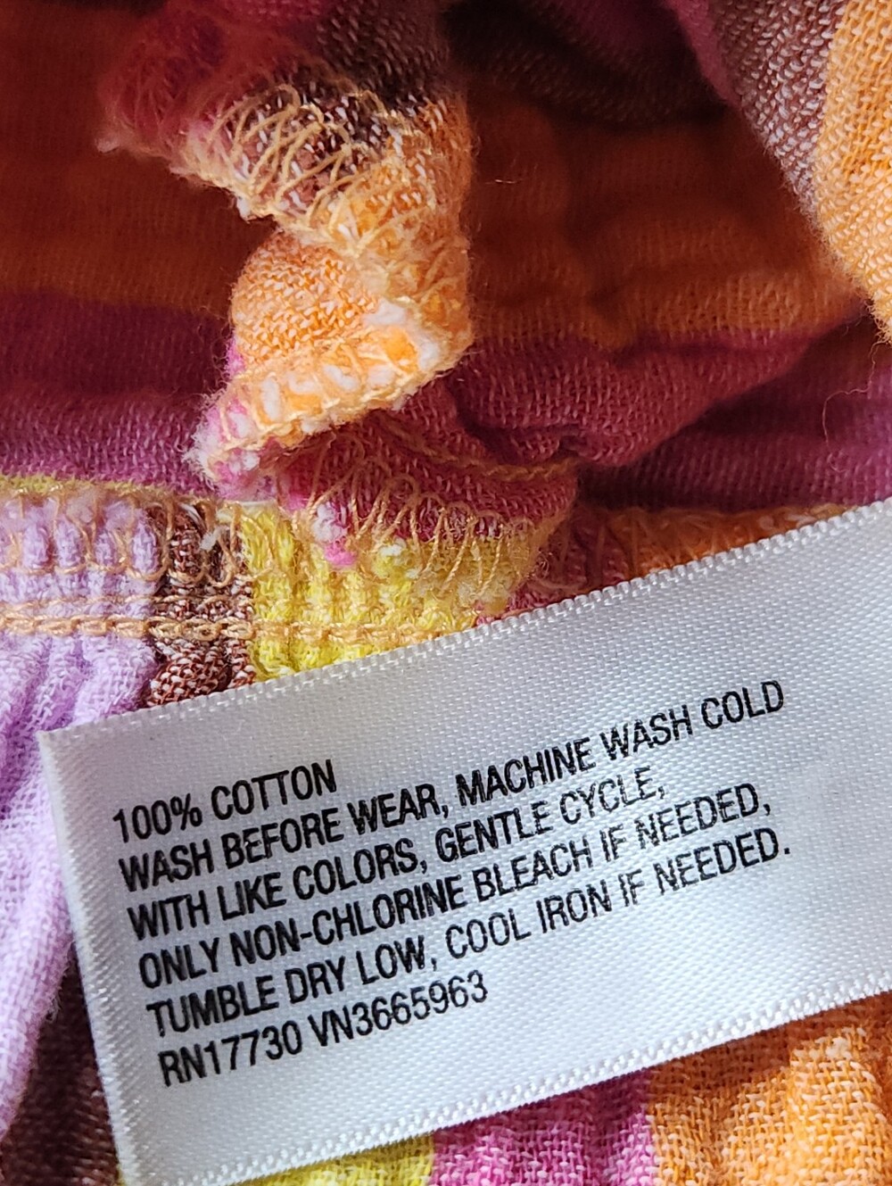 Girls' Colorful Striped Sundress - Pink, Yellow & Orange - Cat & Jack - 2T - Picture 7 of 9